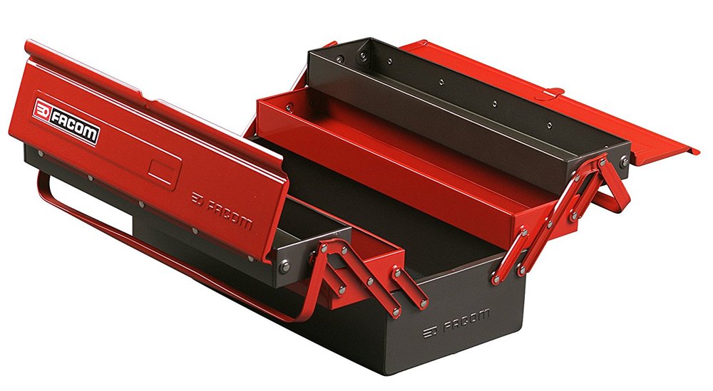Boîte à outils métallique 5 cases + composition d'outils ÉDITION SP