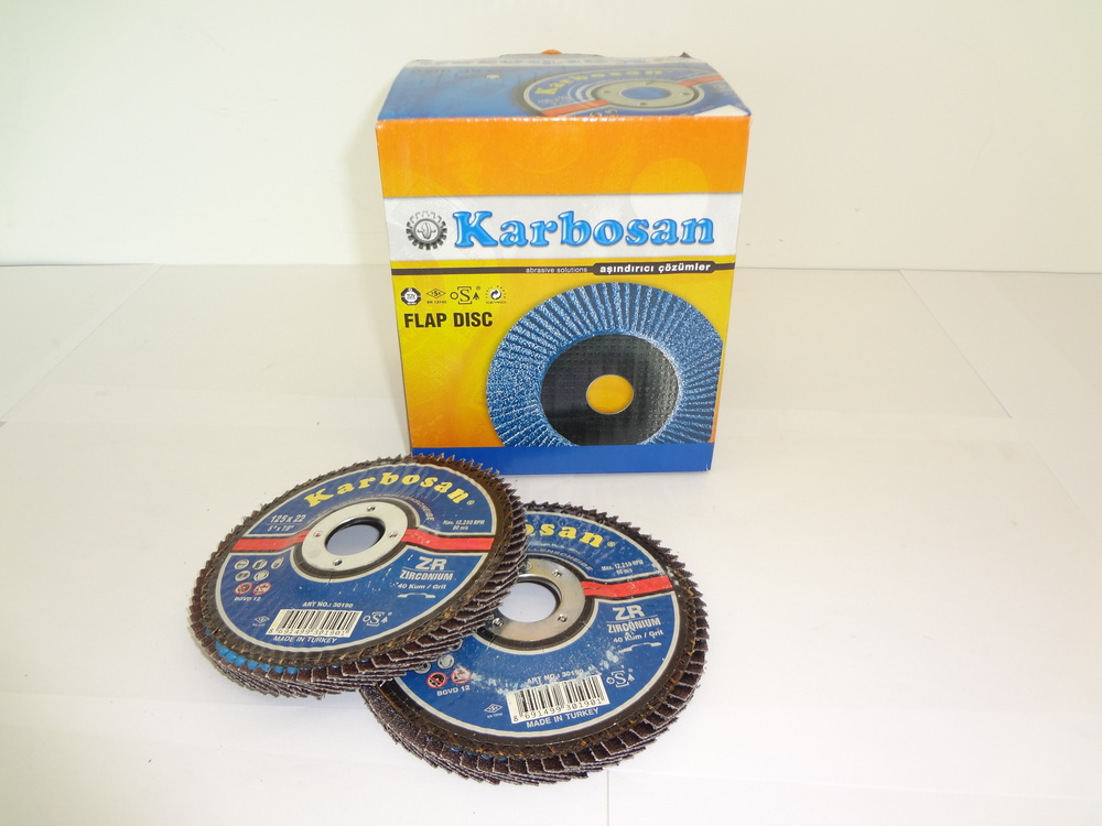 DISQUE LAMELLE FIBRE PLAT 125x22 G 40 (boite de 10 disques) - KARBOSAN -  Soudage Outillage
