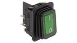 INTERRUPTEUR A BASCULE VERT BIPOLAIRE LUMINEUX IP-65