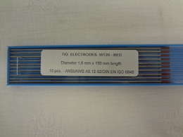 Electrodes tungstène nertal S ø 1,0 mm à ø 2,4 mm